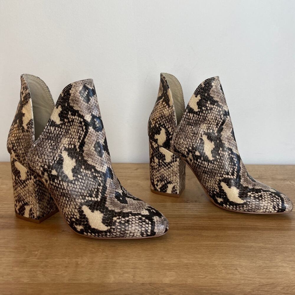 Steve Madden Rookie Snakeskin Bootie Size 7 Gray … - image 3